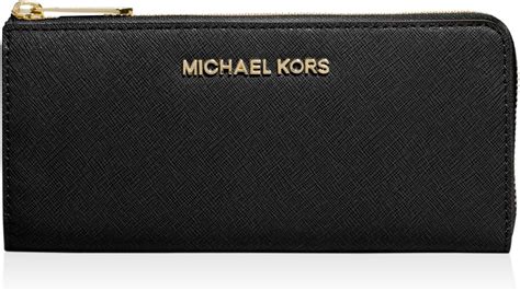 michael kors jet set large saffiano leather pocket wallet|Michael Kors saffiano wallet black.